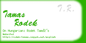 tamas rodek business card